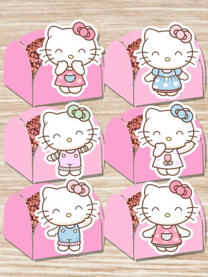 100 forminhas para doce festa hello kitty para colar