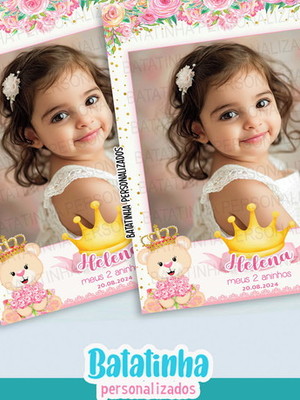 Imã de geladeira - ursinha princesa