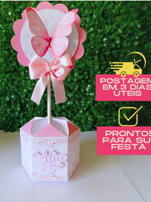 Kit de centro de mesa jardim das borboletas 12 unidades