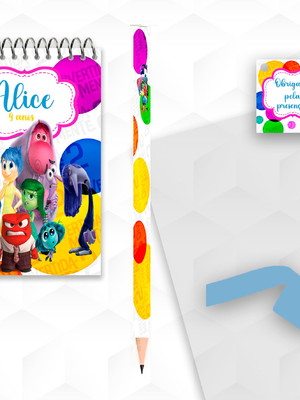 Bloquinho com lápis divertidamente 2 personalizado