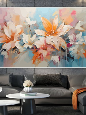 Quadro decorativo floral digital