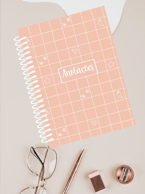 Caderno personalizado capa dura espiral a5