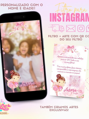 Filtro para instagram + qr code bailarina