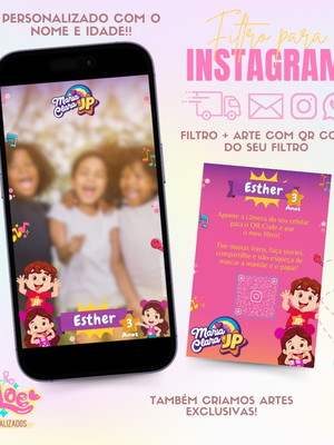 Filtro para instagram + qr code maria clara e jp