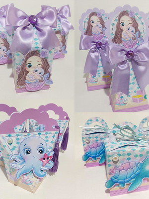 Kit caixinhas festa infantil sereia cute