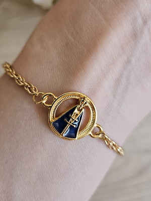 Pulseira dourada nossa senhora aparecida
