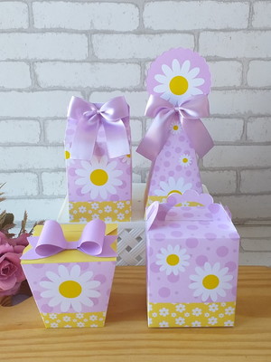 Pegue e monte - personalizados margaridas lilás