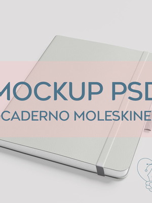Mockup psd caderno brochura com elástico 2