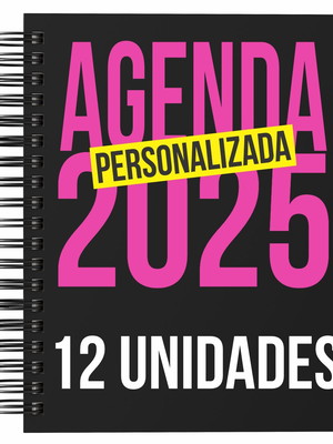 Kit 12 agendas personalizada 2025 com logo empresas brinde