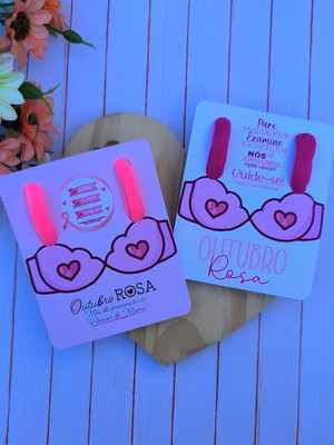 Card com 2 xuxinhas- outubro rosa