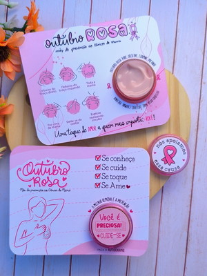 Card com mini hidratante- outubro rosa