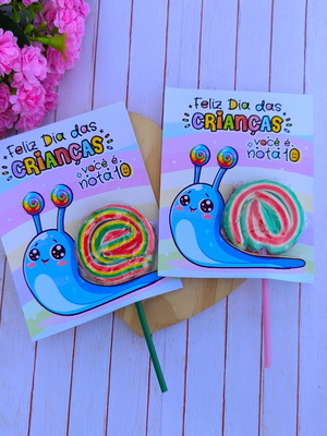 Card com pirulito- dia das crianças