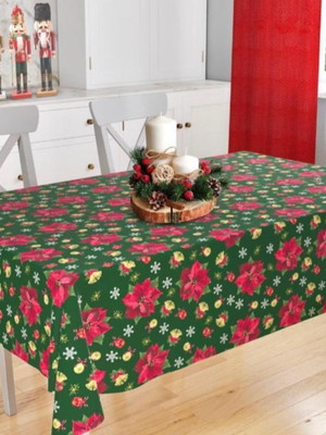 Toalha de mesa retangular 14 lugares decoração natalina
