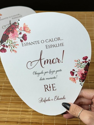 Leque de papel para casamento