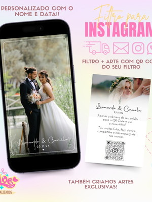 Filtro para instagram + qr code casamento