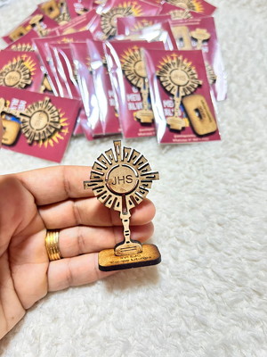 Lembrancinha ostensório mdf cru 3mm- lembrancinha