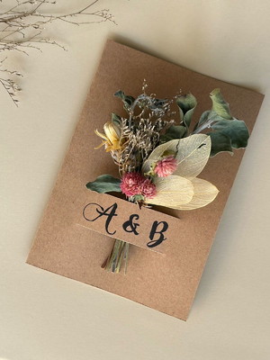 Cartão floral - texto personalizado
