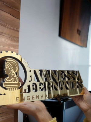 Placa decorativa personalizada engenharia civil
