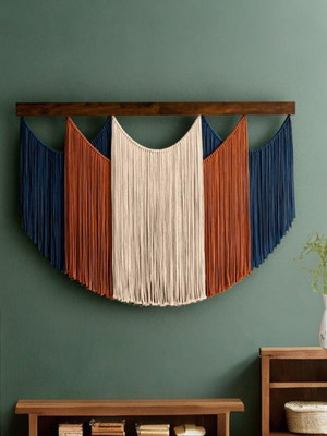Painel macrame franjas