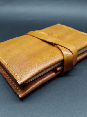 Capa de couro para caderno a6 + notebook journal -piccadilly