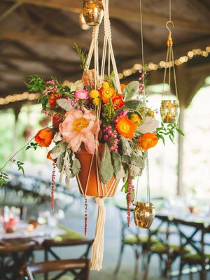 Locação macramê floratta/ suporte para arranjo de flores