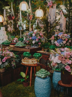 Locação macrame floratta i / suporte para arranjo de flores