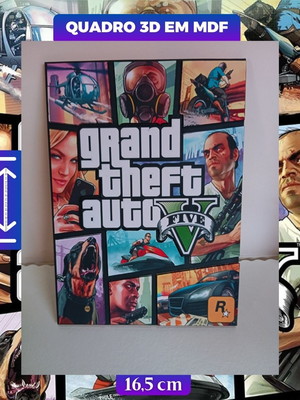 Quadro 3d em mdf - gta v