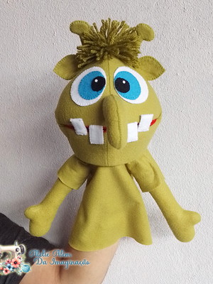 Fantoche linha infantil - troll - monstrinho