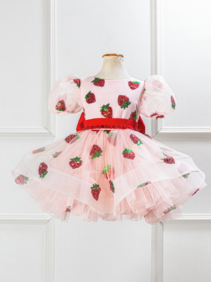 Vestido moranguinho luxo