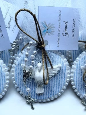 Lembrancinha batizado espirito santo imã,