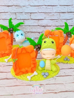 Kit 10 porta retratos 3x4 dinossauros baby biscuit