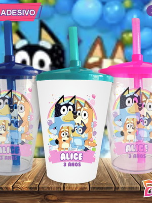 Copo twister personalizado bluey mod. 2 - 300 ml