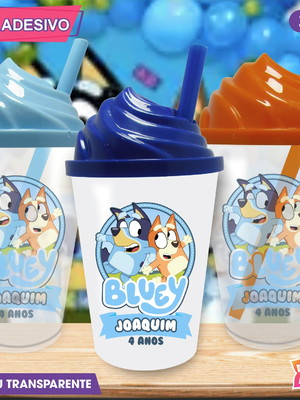 Copo chantilly personalizado bluey - 300 ml