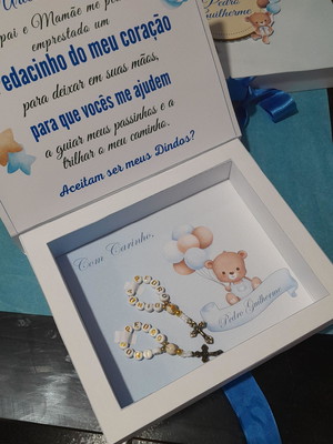 Convite padrinhos com 2 terço personalizado