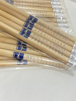 Lápis com borracha personalizado