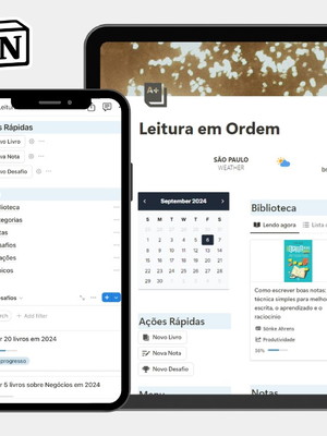 Notion template: planner leitura em ordem