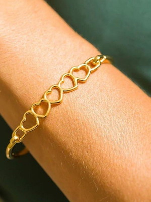 Bracelete coração semijóia
