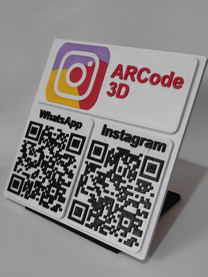 Placa qrcode alto relevo colorida