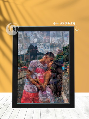 Quadro personalizado | mosaico de fotos | casal | presente