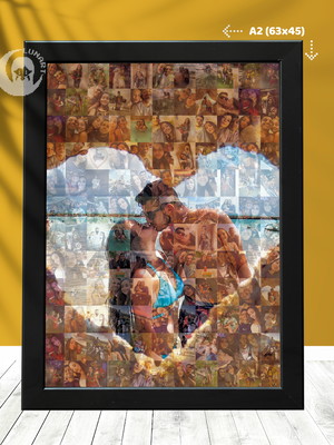 Quadro personalizado | mosaico de fotos | casal | presente