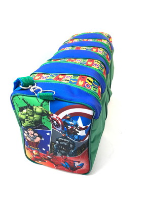 Bolsa creche 4 divisórias - heróis