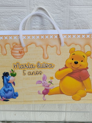 Sacolinhas personalizadas ursinho pooh/lembrancinhas
