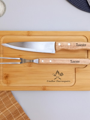 Kit churrasco personalizado com 3 itens