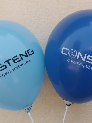 Bexigas personalizada com logo empresa cores sortidas