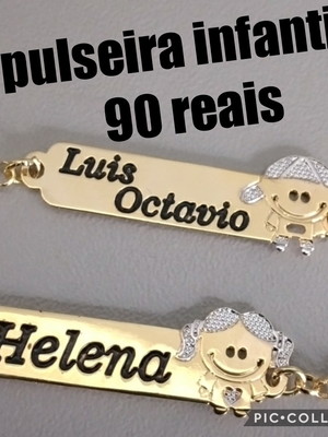 Linda pulseira , vai com nome gravado .... e com 1 acessório