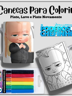 Caneca de polímero personalizada com desenhos