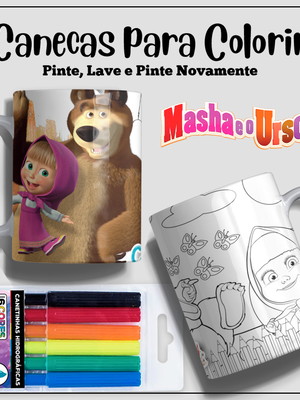 Caneca de polímero personalizada com desenhos