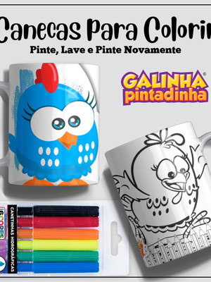 Caneca de polímero personalizada com desenhos