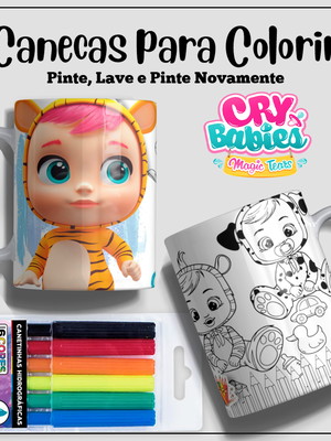 Caneca de polímero personalizada com desenhos