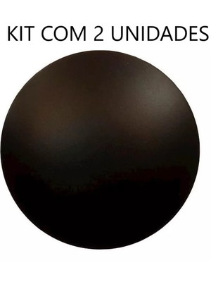 Kit 2 arandela redonda 20cm moon eclipse lua preto p/ led g9
